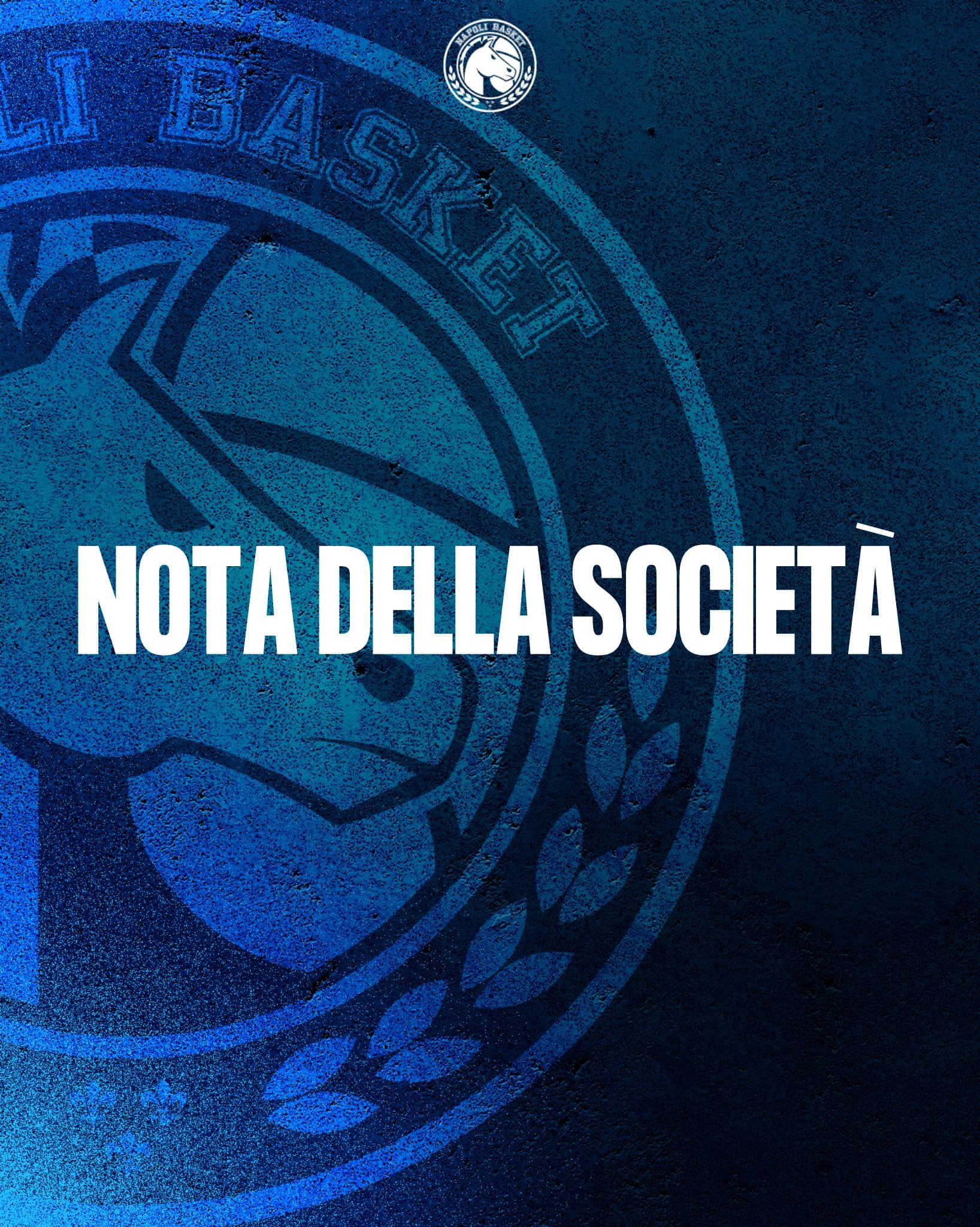 Napoli Basket, nota della società